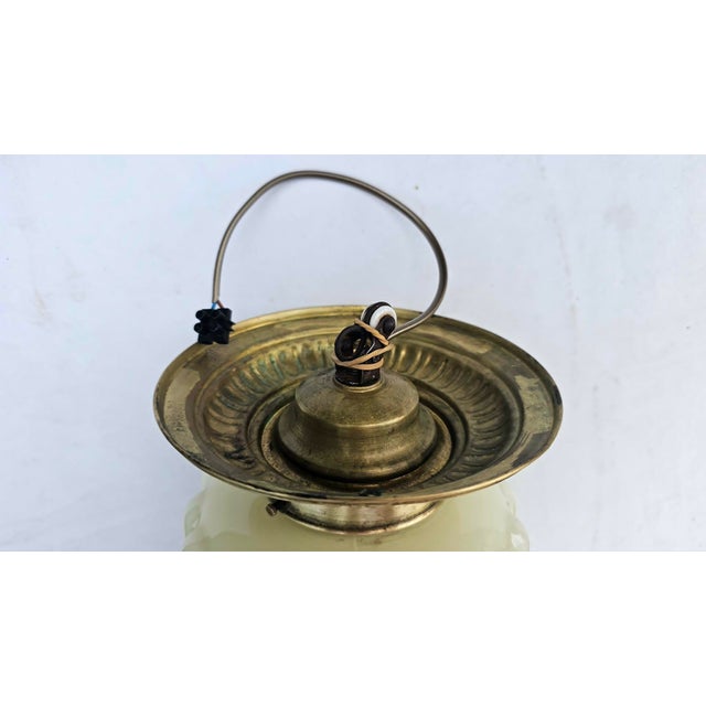 1920s Art Deco Brass Ceiling Lamp, 1920s For Sale - Image 5 of 7