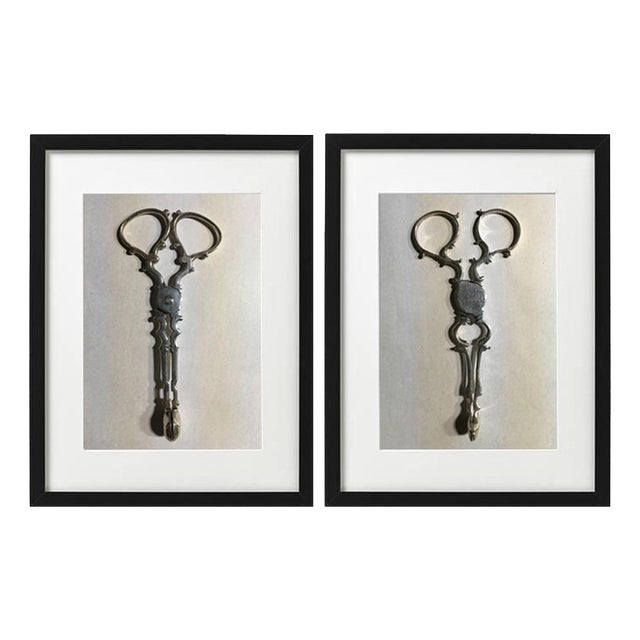 18th Century Regency Sterling Silver Sugar Nips with Frames, London, 1750, Set of 2 For Sale