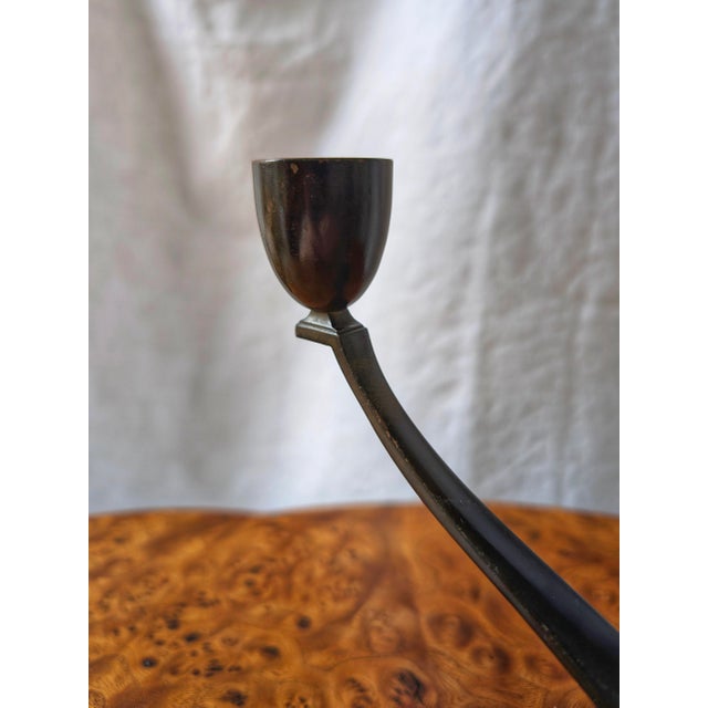 Art Deco Bronze Candelabra from Just Andersen, 1930s For Sale - Image 11 of 16