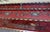 Large Vintage Peruvian Reverse-Painted Red Glass Mirror Gilt Hand-Carved Wood Frame Spanish Colonial Style For Sale In Chicago - Image 6 of 9