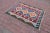 Mid-Century Modern 1970s Mid-Century Modern Geometric Blue Kilim Rug For Sale - Image 3 of 10