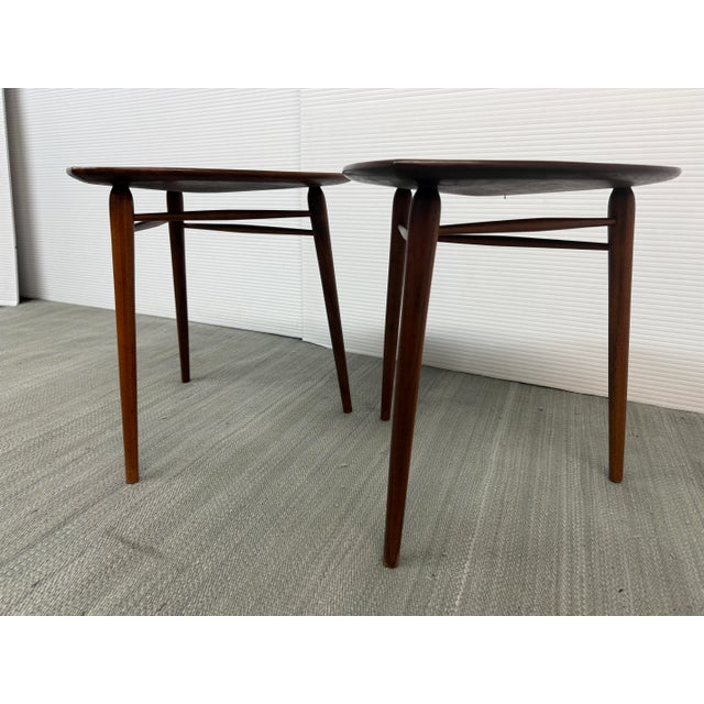 Kipp Stewart for Winchendon Furniture Guitar Pick Side Tables, Pair For Sale - Image 9 of 12