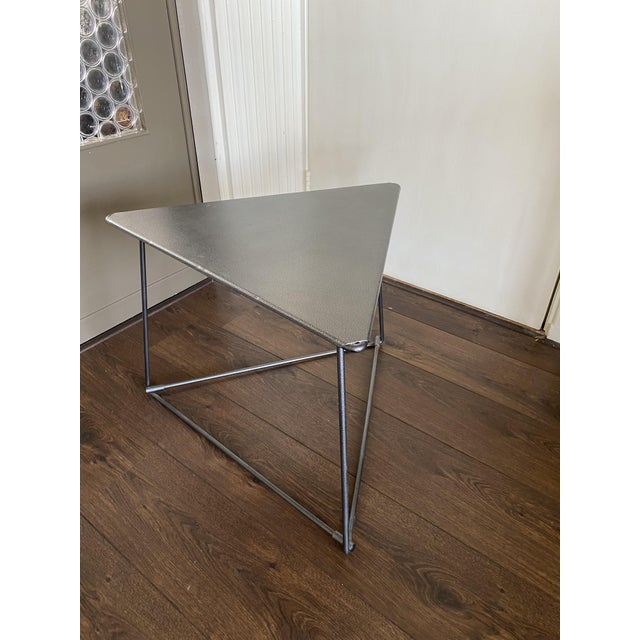 Vintage Triangular Coffee Table by Niels Gammelgaard for Mobel Ikea, 1980s For Sale - Image 11 of 15