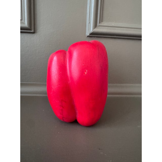 2000 - 2009 Mary Kirk Kelly Signed Ceramic Red Bell Pepper Sculpture For Sale - Image 5 of 9