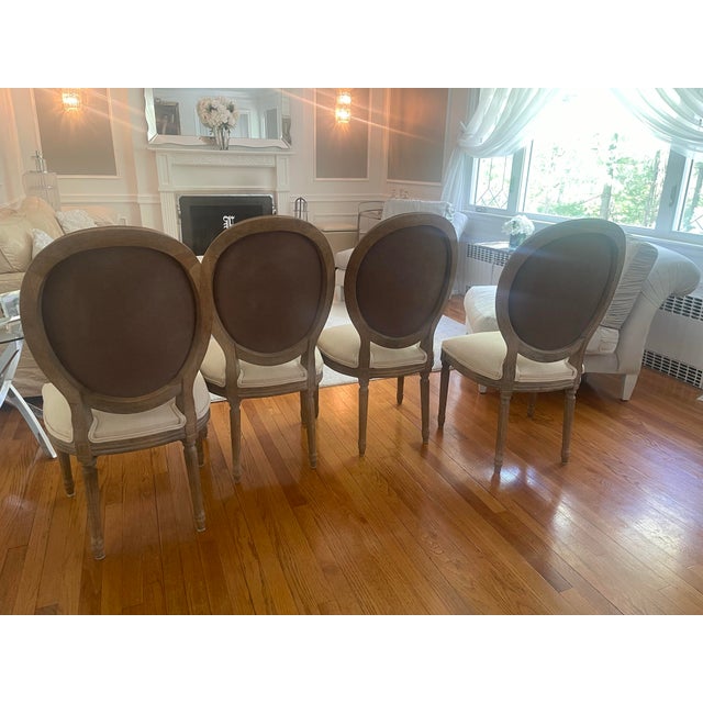 Set of 4 Restoration Hardware French Farmhouse Chairs For Sale In New York - Image 6 of 12