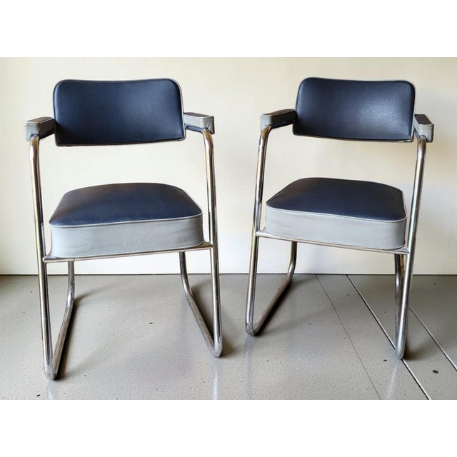 Armchairs in the style of Pullman Roneo, 1950s, Set of 2 For Sale - Image 11 of 11