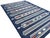 Handmade Cotton Area Rug, Vegetable Dyed, Indigo Blue, Cream and Terracotta Striped Dhurrie -6'x9' For Sale - Image 6 of 13