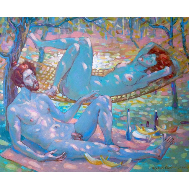 Acrylic Painting in Two Nicolay Vydcovsky For Sale