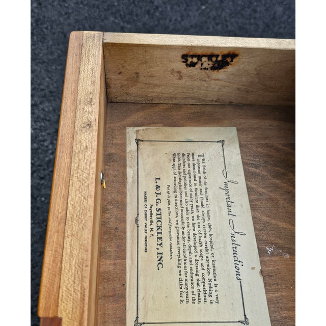 Late 20th Century Stickley Solid Cherry Single Drawer Side Table For Sale - Image 12 of 12