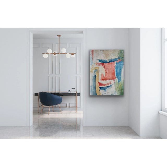 Wood Contemporary Abstract Original Oil Painting For Sale - Image 7 of 12