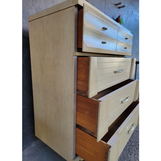 Mid-Century Modern Tall Dresser With Art Deco Influence For Sale - Image 9 of 14