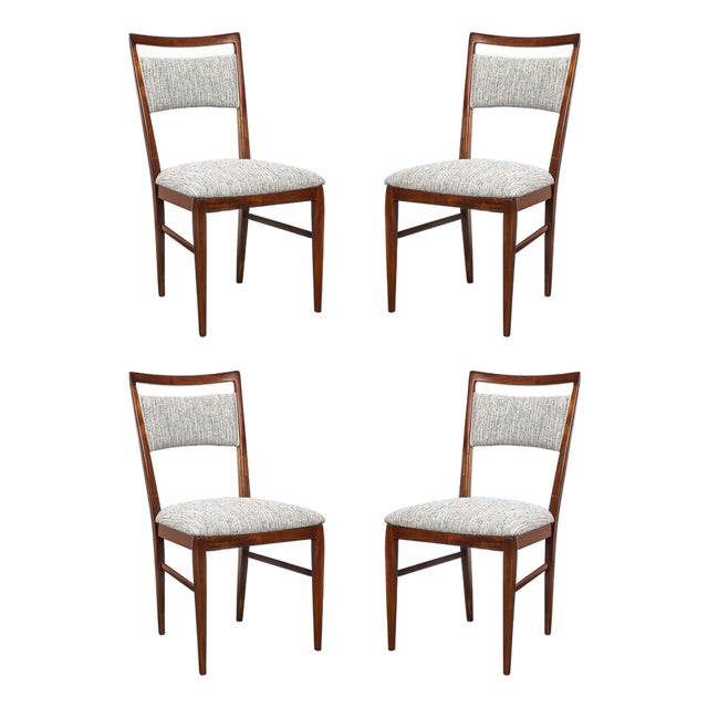 Set of 4 Paul McCobb Mid-Century Sculptural Walnut Dining Chairs by Directional For Sale
