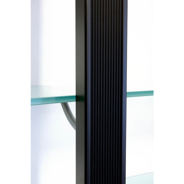 Modern Cattelan Italia Flexa Metal and Frosted Glass Bookshelf For Sale - Image 3 of 8