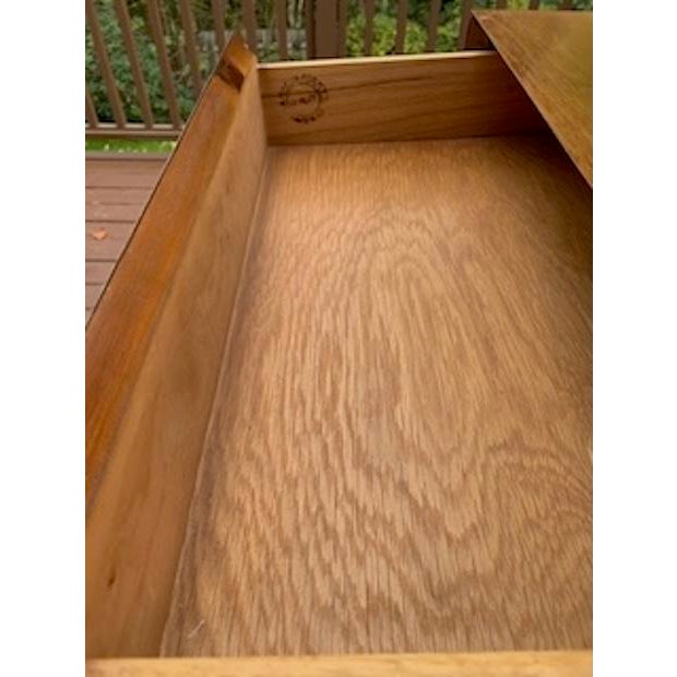 Ramseur Mid Century Modern MCM Set of 3 Includes 5 Drawer Dresser, 8 Drawer Dresser and 2 Nightstands For Sale In Portland, OR - Image 6 of 18