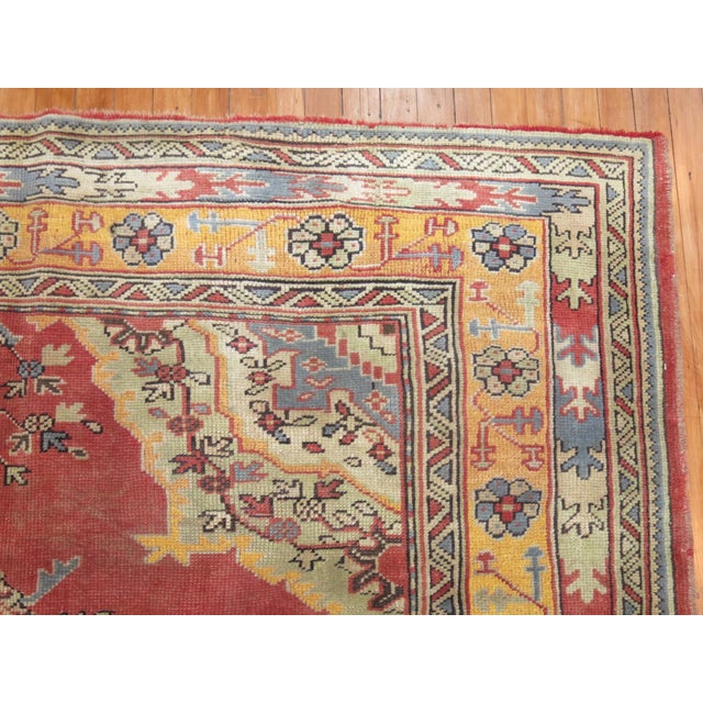 Vintage Turkish Oushak Medallion Rug - 6'6" x 9'2" For Sale - Image 4 of 5