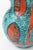 Bitossi Vintage Abstract Ceramic Pitcher With Handle Turquoise, Teal Turquoise, Orange, White, Italy For Sale - Image 4 of 9
