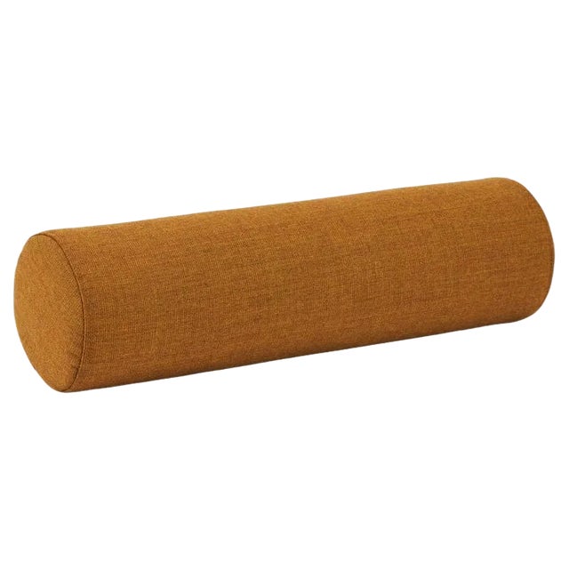 Round Dark Ochre Galore Cushion by Warm Nordic For Sale