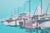 Modern Waiting for Sunday -- Boats in Harbor by DuWayne Boyd Higgins For Sale - Image 3 of 5