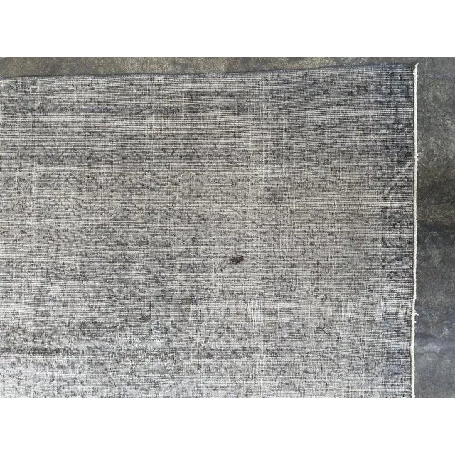 Gray Vintage Turkish Wool Rug For Sale - Image 8 of 9