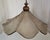 Brown Vintage Ceiling Lamp with Relief Glass Shade on Oak Wood Mount and Brass Chain, 1970s For Sale - Image 8 of 9