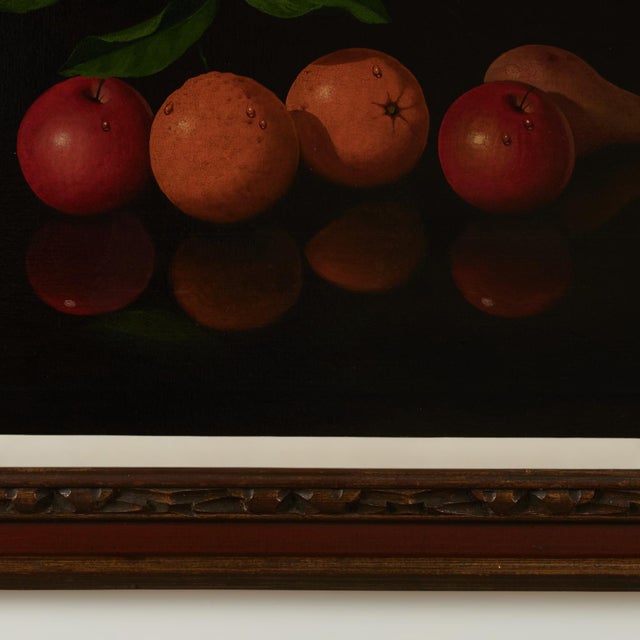 Textile Vintage Still Life Painting of Fruit by Antonio Gusini For Sale - Image 7 of 10