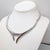 Silver Vintage 1970s Signed Monet Rhodium Plated Tubular Necklace For Sale - Image 8 of 11