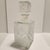 1960s Mid-Century Modern Diamond Point Clear Glass Decanter With Square Stopper For Sale - Image 4 of 10
