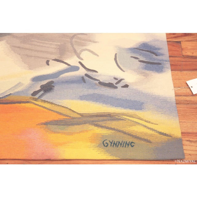 Abstract Expressionism Nazmiyal Collection Vintage French Tapestry by Lars Gynning For Sale - Image 3 of 8