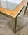 Brass Vintage Parsons Style Burl Wood and Brass Glass Top Side Table For Sale - Image 8 of 10