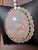 52 Carat Oval Ethiopian Opal & Diamond Pendant 14 Karat White Gold Necklace For Sale - Image 11 of 18