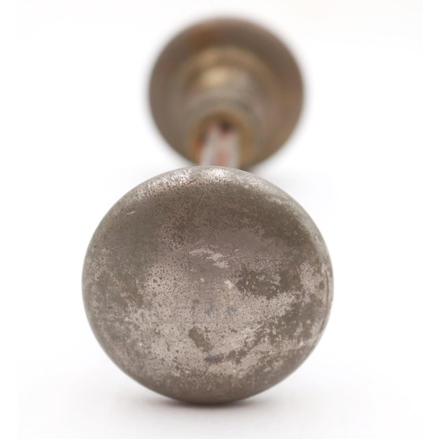 Mid 20th Century Traditional Brass Passage Door Knob Set For Sale - Image 4 of 9