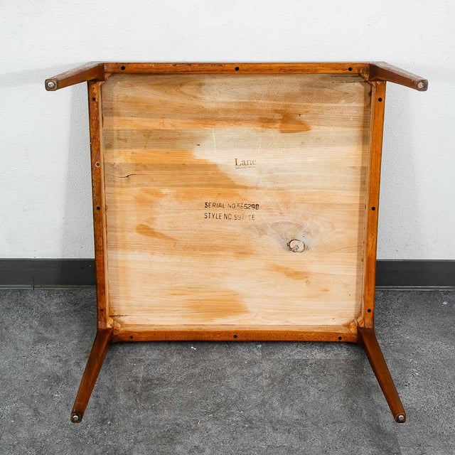 Mid Century Modern End Table Lane Side Walnut Vintage Square MCM Style 997-06 For Sale In Sacramento - Image 6 of 10