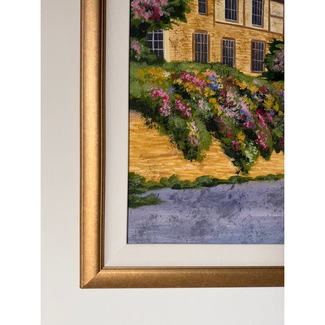 1980s Fred Dettmann (1945–2022) German-American Impressionist Cottage Landscape Oil on Masonite Painting For Sale - Image 9 of 12