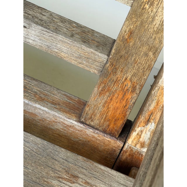 Vintage Distressed Coventry Teak Garden Bench For Sale In Chicago - Image 6 of 11