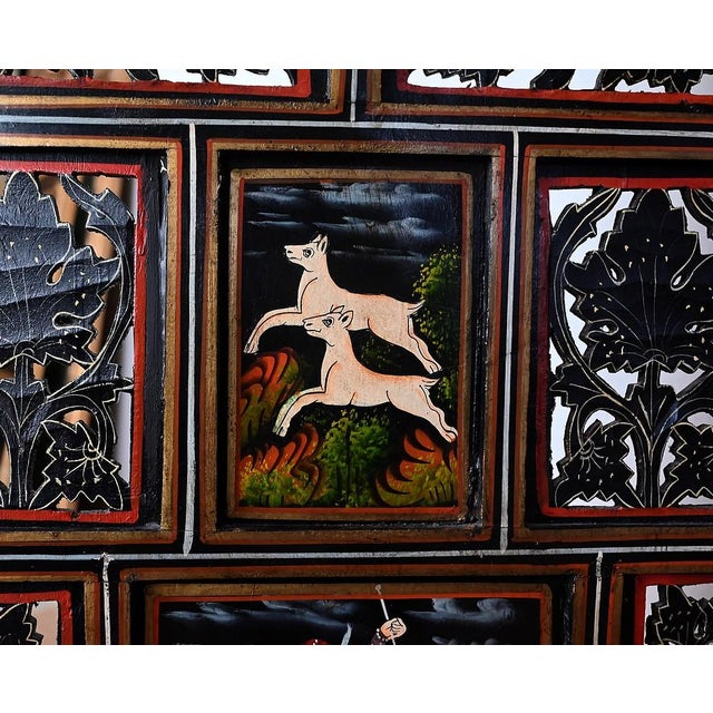 Indian Four-Part Screen, Rajasthan, Early 1900s For Sale - Image 9 of 18