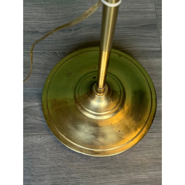 Vintage Mid Century Modern Adjustable Height Clamp Shell Reading Floor Lamp For Sale - Image 9 of 9