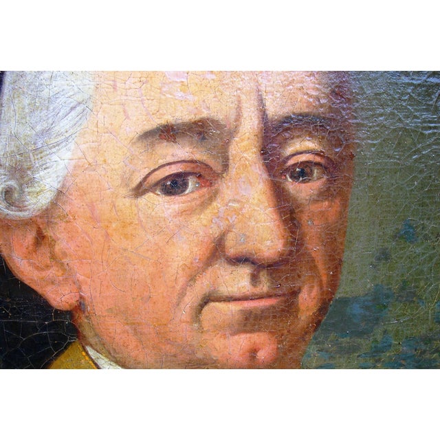 Johann Georg Strobel, Painting Portrait Ludwig W. Chr. Frhr. V. Woellwarth Laubach, 1780, Oil on Canvas For Sale - Image 8 of 17