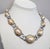 Monet Vintage 1990s Signed Monet Rhodium Plated Faux-Pearl Link Collar Necklace For Sale - Image 4 of 11
