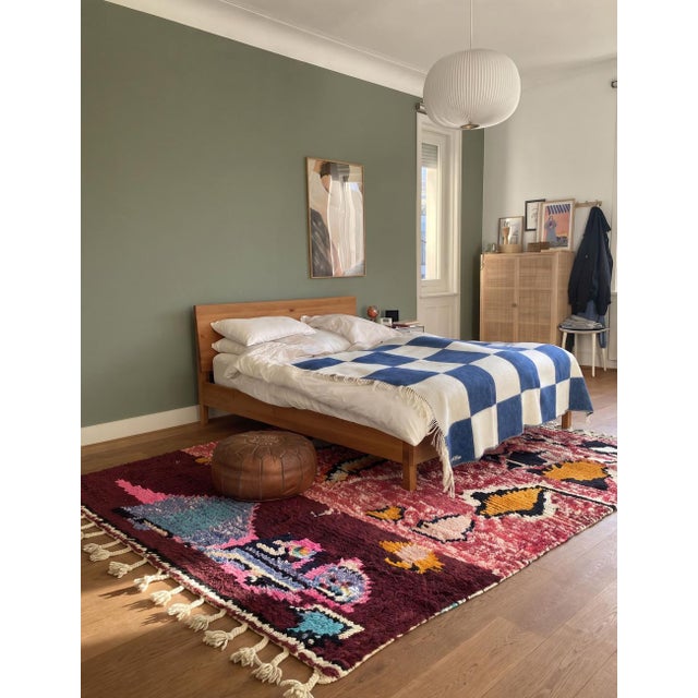 Authentic Handwoven Modern Wool Rug - 9.4 X 5.8 Ft For Sale - Image 4 of 8