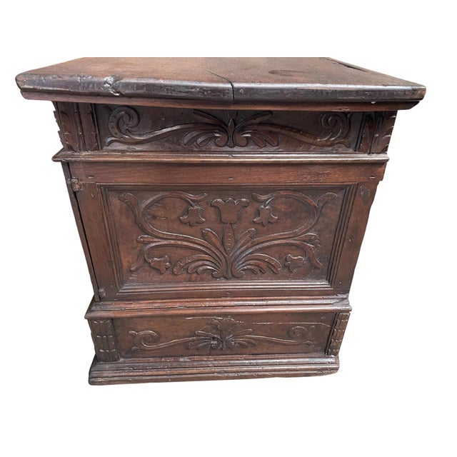 17th Century Antique Spanish Walnut Chest, 1680 For Sale - Image 5 of 8