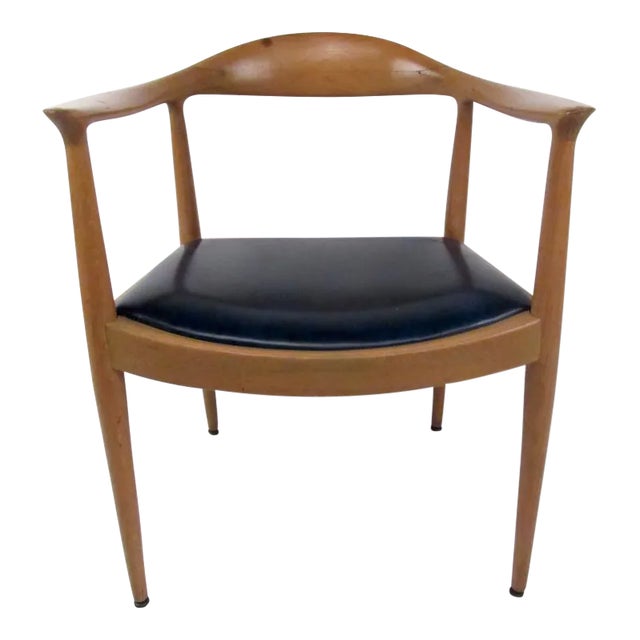 Vintage Wishbone Style Armchair For Sale