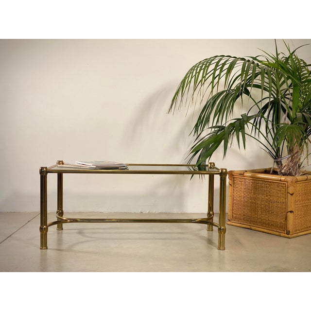Mid-Century Modern Brass Coffee Table, 1960s For Sale - Image 3 of 12