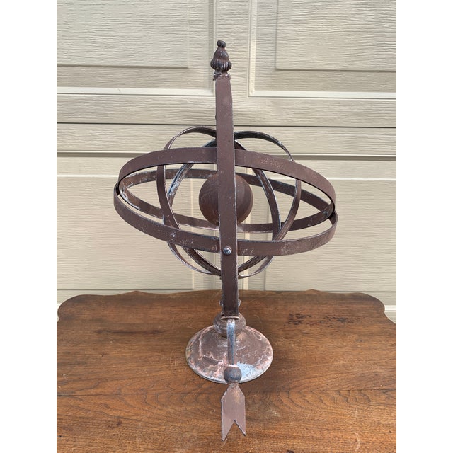 Vintage French Country Iron Garden Armillary Sundial For Sale - Image 10 of 10