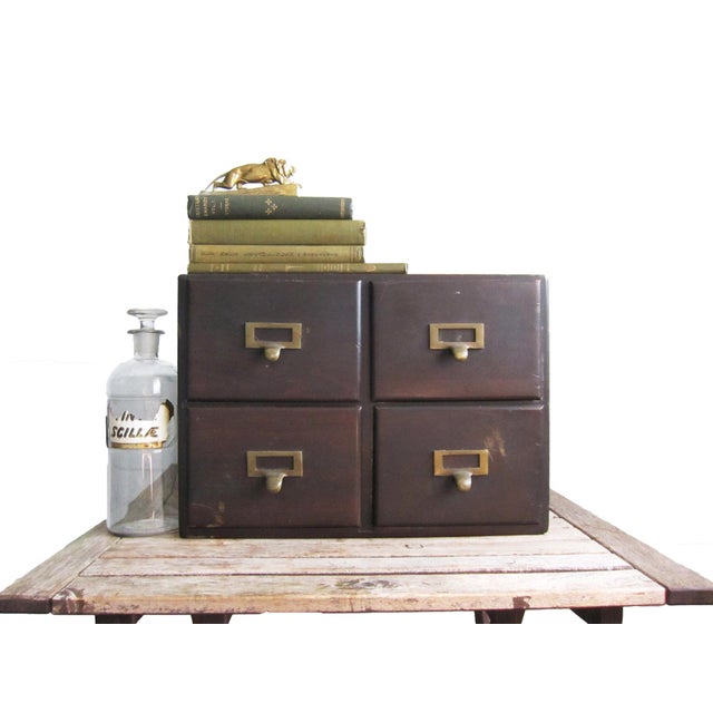 1950s Vintage Library Card Catalog DrawersSet of 4 Chairish