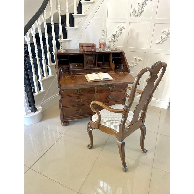 Large William and Mary Burr Walnut Herringbone Inlaid Two Part Bureau, 1680s For Sale - Image 4 of 17