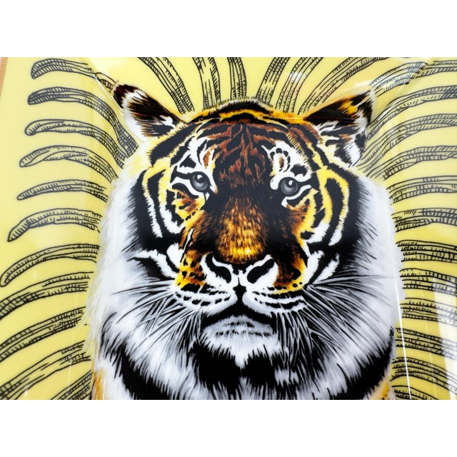 Modern Hermès “Tigre Royal” Porcelain Vide-Poche by Christiane Vauzelles For Sale - Image 3 of 10