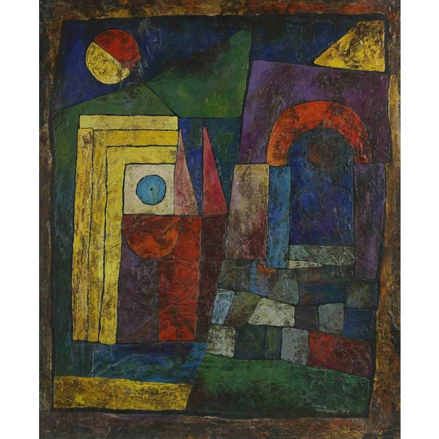 Giorgio Cresciani, Homage to Paul Klee, Original Painting, 1977 For Sale