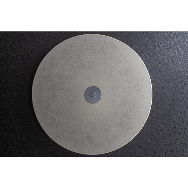 Large Mid-Century Modern Round White Cocoon Flush Mount from Goldkant Leuchten, 1960s For Sale - Image 15 of 18