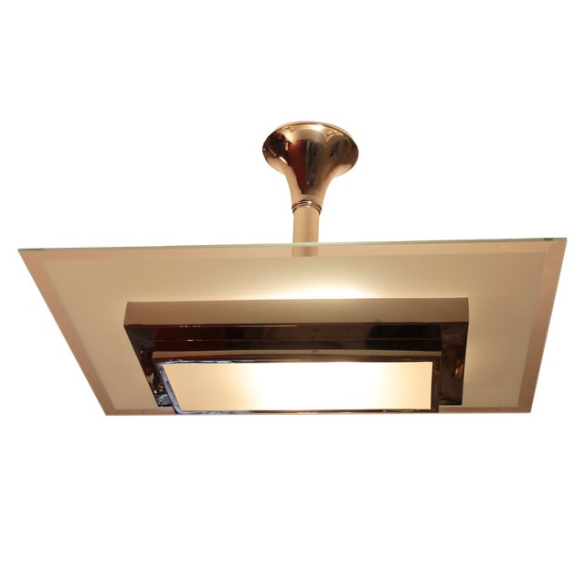 Art Deco Ceiling Lamp by Henri Petitot for Atelier Petitot, 1930s For Sale