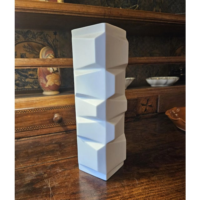 Vintage Rosenthal/Hutschenreuther "Archais" Mid-Century Modern White Vase For Sale - Image 10 of 12